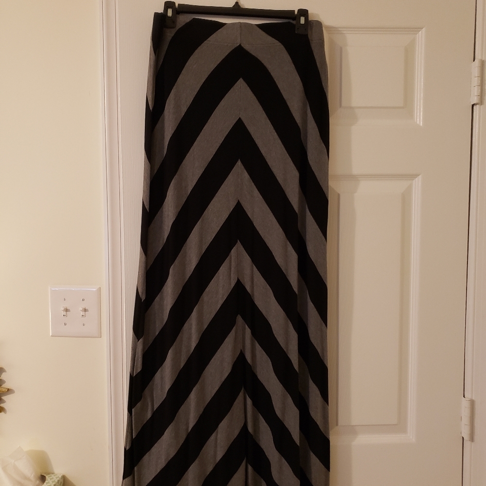 Black and grey maxi dress